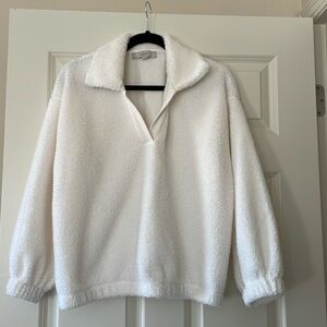 Loft cream colored pullover V-neck sweater